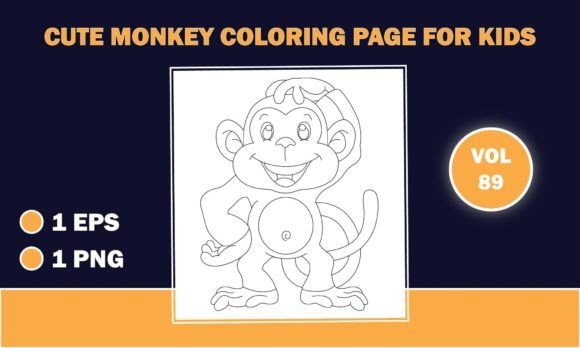 Download Monkey Coloring Page for Kids Book - Kids Collection