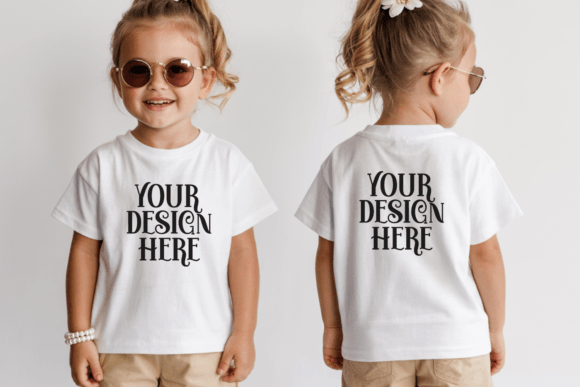 Download Gildan 5000B Front and Back Kids Mockup - Kids Collection