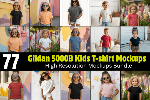 Download Gildan 5000B Kids T-shirt Mockups - Kids Collection