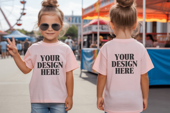 Download Gildan 18000B Front and Back Kids Mockup - Kids Collection