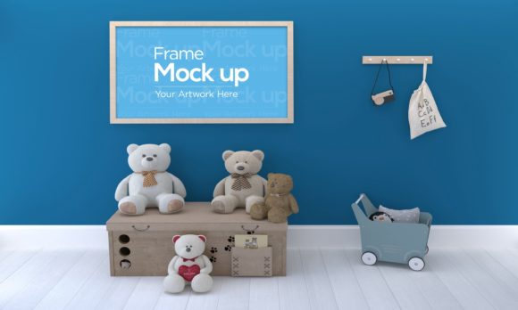 Download Kids Photo Frame Mockup with Teddy Bear - Kids Collection