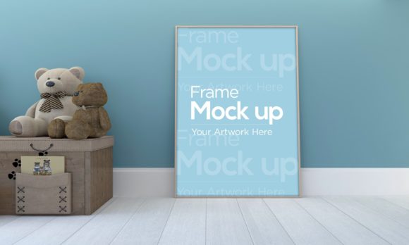 Download Kids Photo Frame Mockup with Teddy Bear - Kids Collection