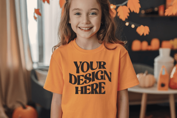 Download Kids Halloween T-Shirt Mockup Kids Shirt - Halloween Collection