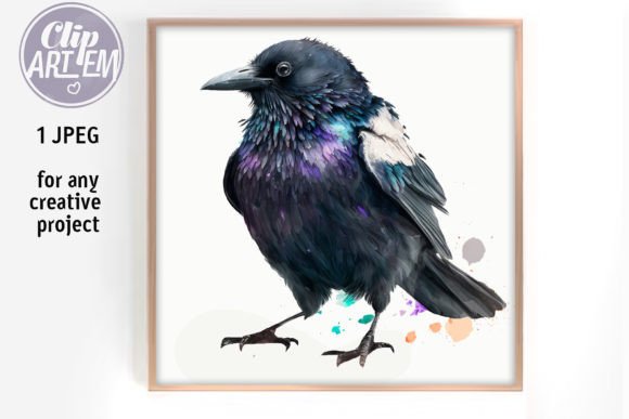 Download Cute Raven Image for Kids, Home Decor - Kids Collection