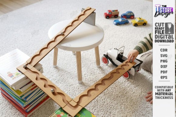 Download Kids Wall Marble Track Laser Cut | CNC - Kids Collection