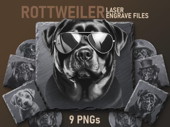 Download Rottweiler Engraving Files - Digital PNG - Premium Resources
