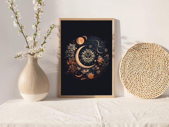 Download Celestial Moon &amp; Sun Printable Wall Art - Premium Resources