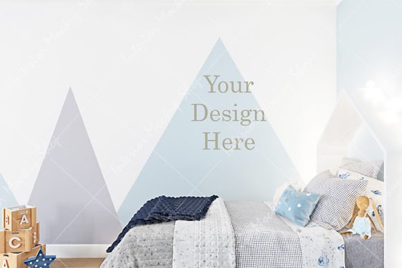 Download Blank Wall Kids Room Mockup - 775 - Kids Collection
