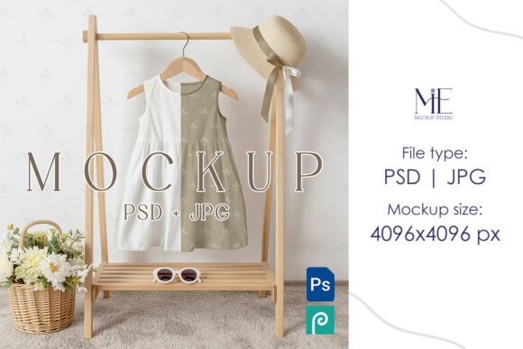 Download Girl Summer Dress Mockup Kids Clothing - Kids Collection