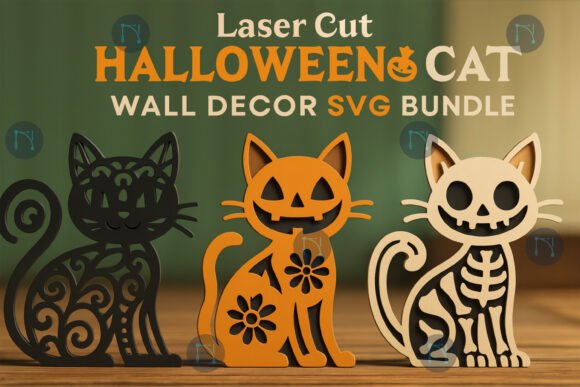 Download Halloween Cat Wall Decor SVG Bundle - Halloween Collection